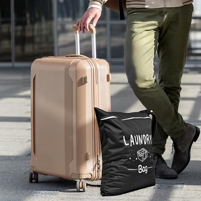 2 Pcs Large Travel Laundry Bag - Waterproof Wet Dry Washable for Dirty Clothes, Bathing Suit, Workout, Gym, Swimming, Yoga-BubblyBeeBaby