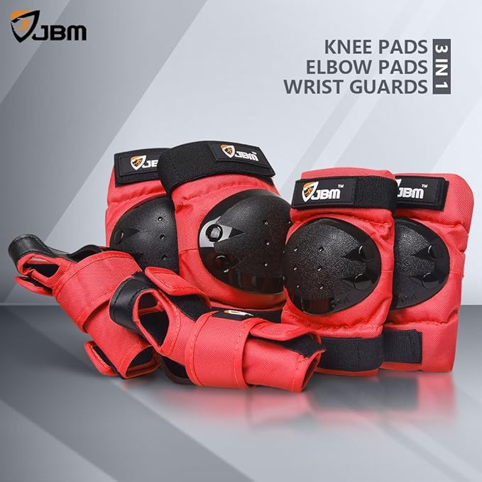 JBM Adult & Kids Knee Pads Elbow Pads and Wrist Guards for Inline Skating, Roller Skating, Skateboarding, Scootering-BubblyBeeBaby