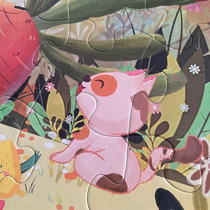 Jumbo Floor Puzzle for Kids, Large Jigsaw Puzzles 35 Piece for Kids Ages 3-5,Preschool Learning & Education Toys, Gifts for 4-8 Year Old Boys and Girls (Forest Animals 2)-BubblyBeeBaby