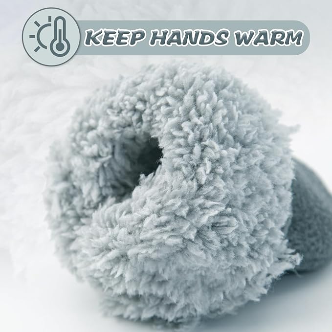 BAVST Baby Toddler Winter Mittens Girls Warm Fleece Lined Gloves Kids Sherpa Lined Mittens for Boys-BubblyBeeBaby