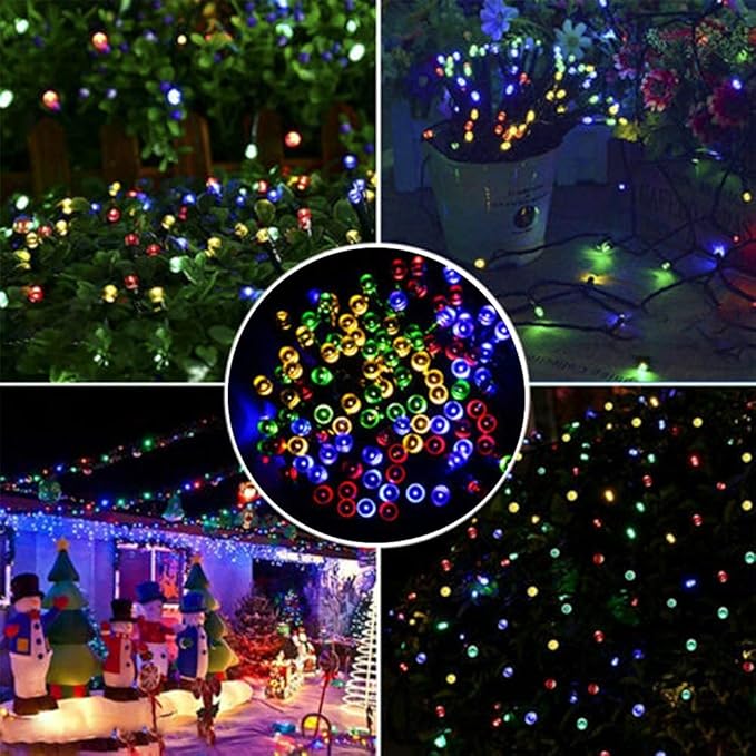 HOME LIGHTING 66ft Christmas Decorative Mini Lights, 200 LED Green Wire Fairy Starry String Lights Plug in, 8 Lighting Modes, for Indoor Outdoor Xmas Tree Wedding Party Decoration (Multicolor)-BubblyBeeBaby