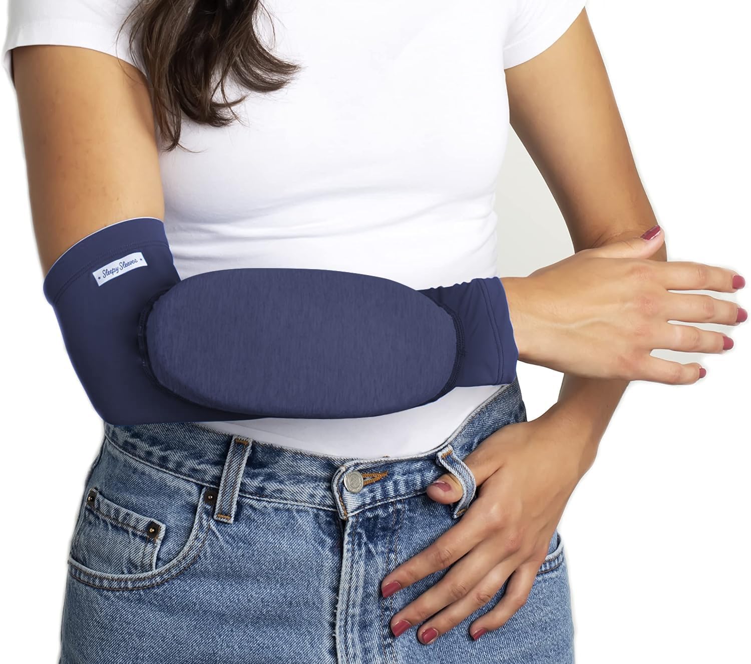 Arm Pillow, Portable Travel Memory Foam Pillow, Ultra Slim and Comfortable (Blue)