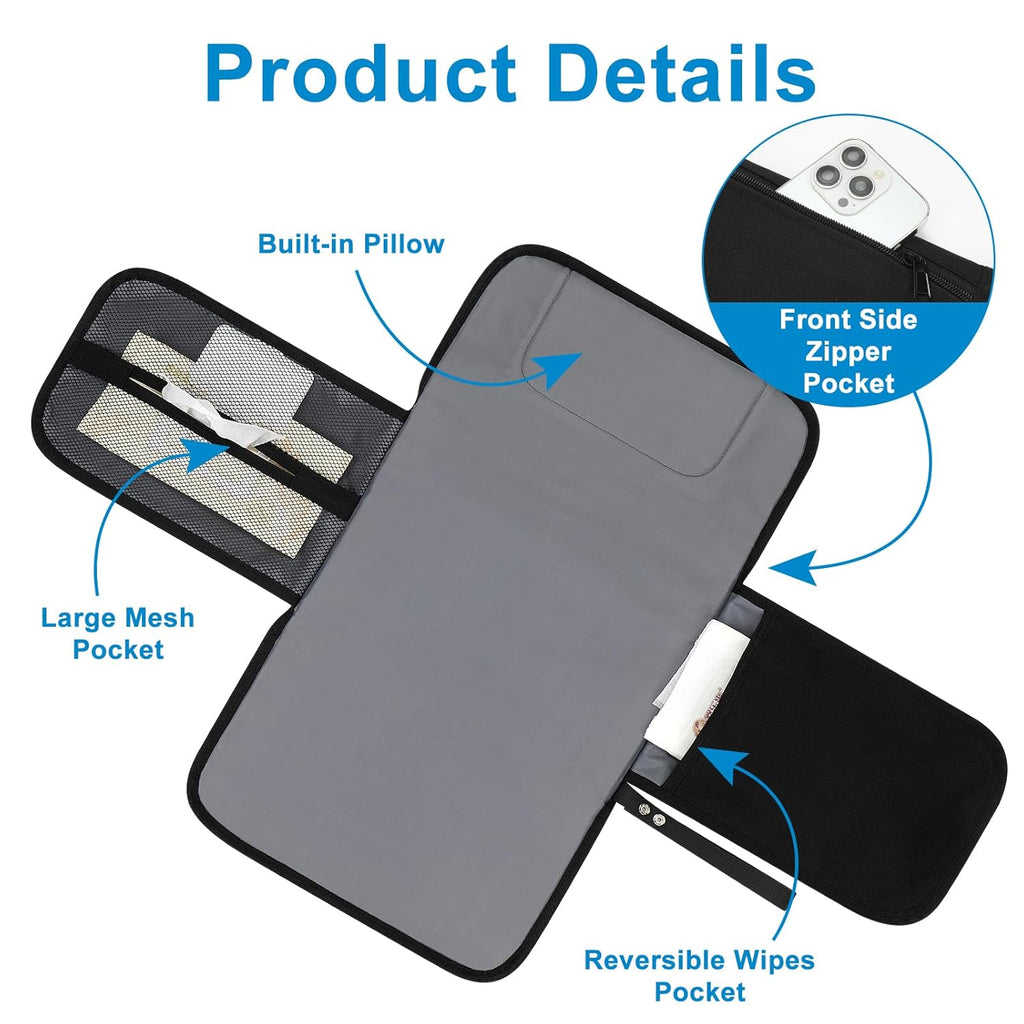 Accmor Portable Diaper Changing Pad, Waterproof Baby Changing Mat, Baby Diaper Changing Pad for Travel, Black