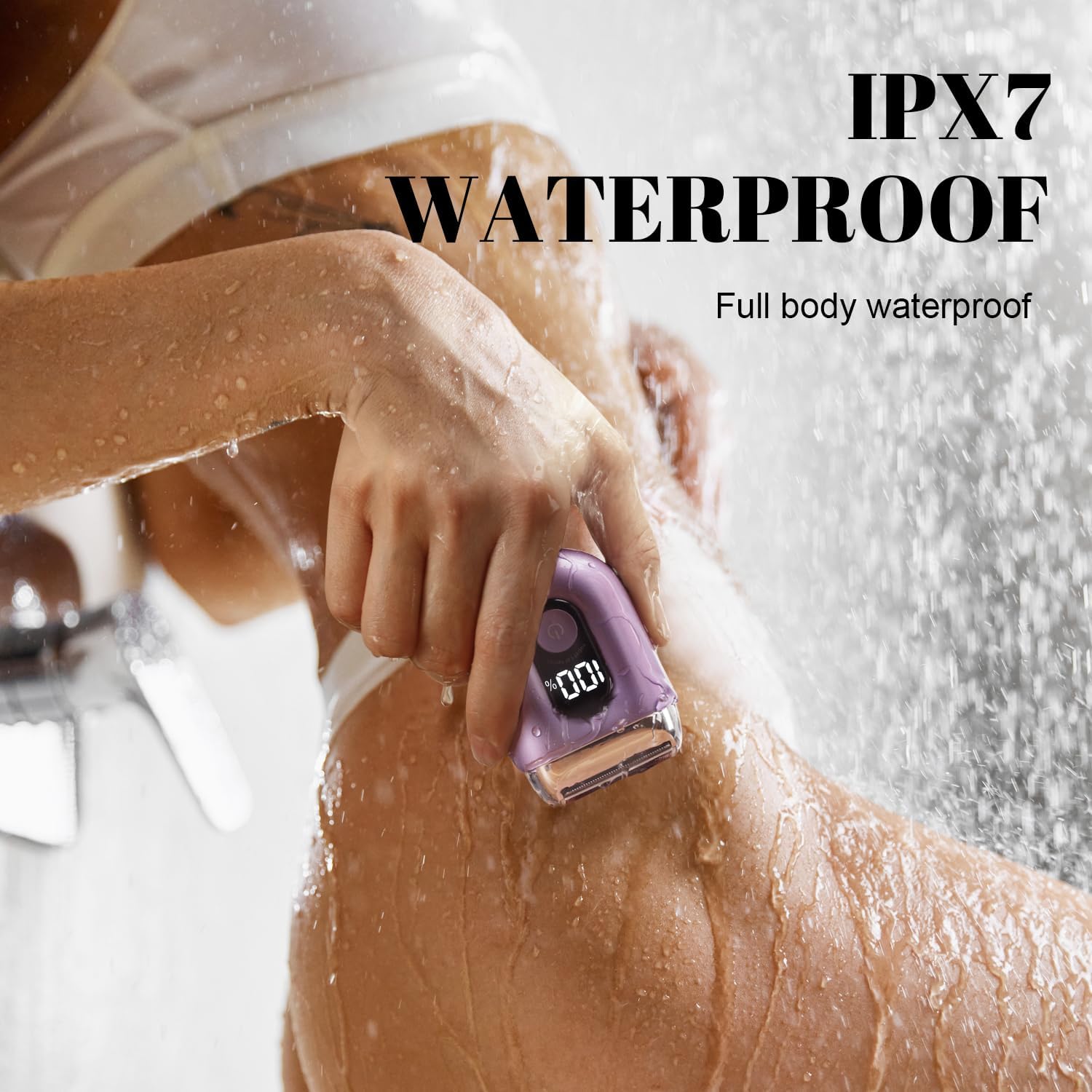 Cordless Electric Shaver for Women: Mini Electric Razors with LED Display - Rechargeable Bikini Trimmer - IPX7 Waterproof Wet Dry Face Razor with 3 Blade Heads Floating Head