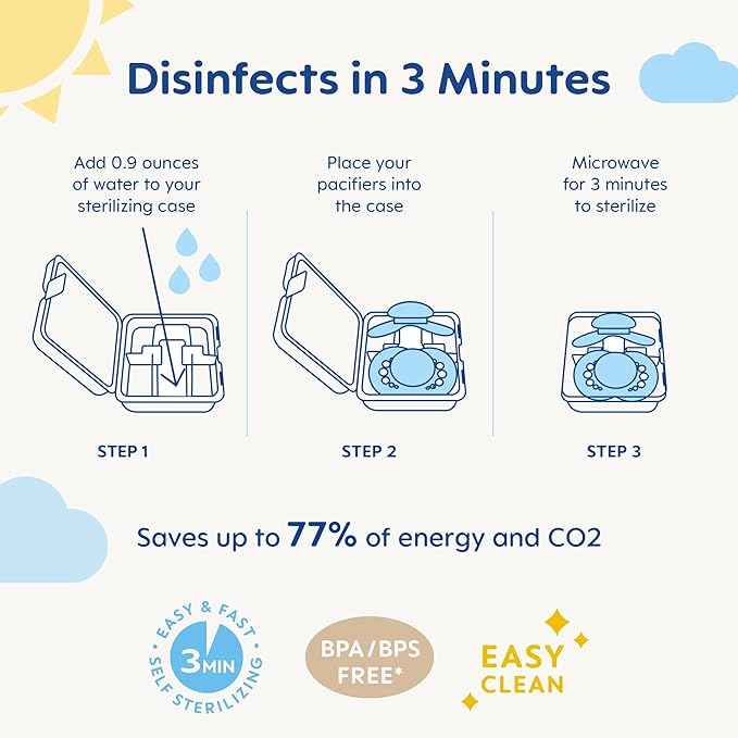 MAM Feel Good Glass Baby Bottle and Pacifier Bundle, Unisex, Slow Flow and Medium Flow, Premium 5oz and 9oz Glass, Easy Switch Between Breast to Bottle, MAM Perfect Night Pacifier 0+ Months, Glows in-BubblyBeeBaby