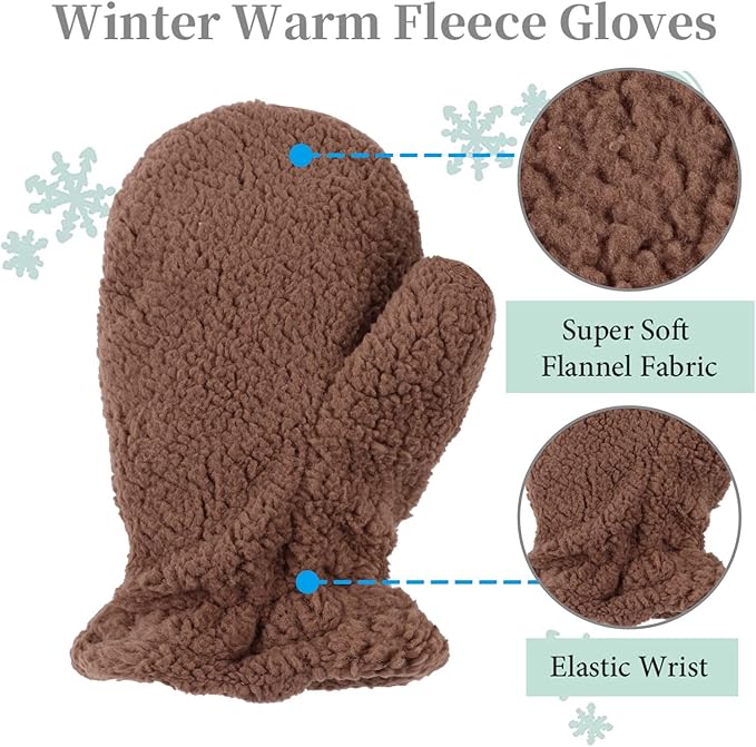 Zsedrut Baby Boys Winter Glove Warm Toddler Infant Girls Mittens Fleece Lined Gloves 1-7 Years-BubblyBeeBaby