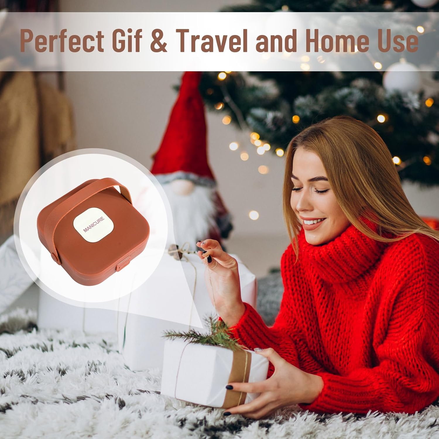 Nail Clippers Set for Men and Women 7 Pieces Stainless Steel Grooming Kits, Fingernail and Toenail Clipper Cutters with Luxurious Travel Case Nail Care Tools Manicure Pedicure Kit, Brown