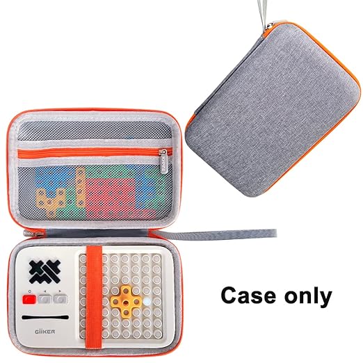JCHPINE Hard Carrying Case for GiiKER Super Blocks Puzzle Game, Protective Storage Holder for GiiKER Brain Teaser Puzzles Interactive Handheld Game Console Accessories (Orange Case only)-BubblyBeeBaby