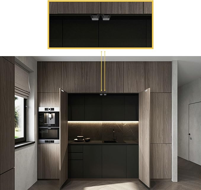 Heavy Duty Push to Open Door Latch, 10 Pack Black Magnetic Push Latches, Hidden Push Touch Latch Hardware for Push to Open Cabinet, Magnetic Door Catch for Drawer Wardrobe Door-BubblyBeeBaby