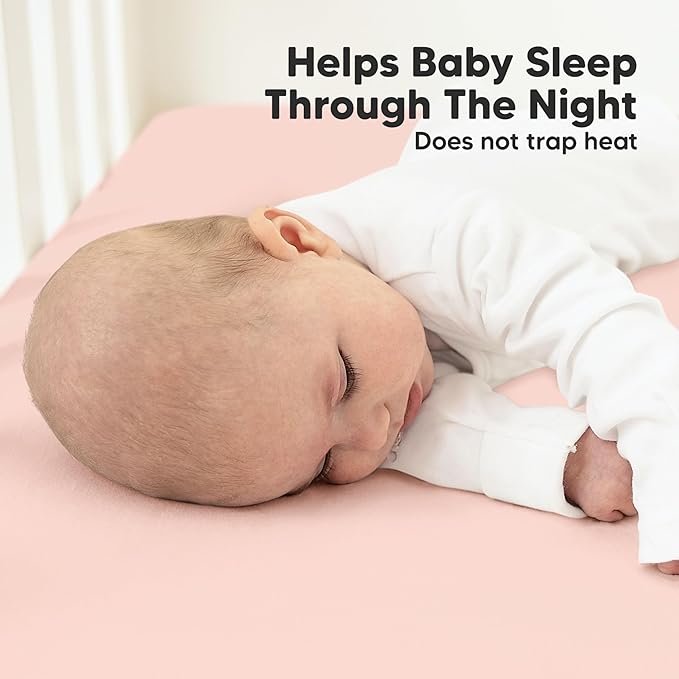 KeaBabies 2-Pack Organic Crib Sheets for Boys, Girls - 52x28 Fitted Crib Mattress Sheet Neutral, Breathable Jersey Cotton Cover for Baby Bed, Toddler Mattress, Soft & Cute Prints (Cameo)-BubblyBeeBaby