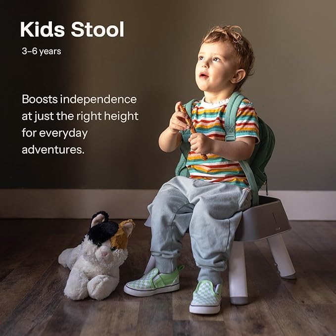 HARPPA 6 in 1 Baby High Chair, Convertible Infant Feeding Chair for Babies & Toddlers Table, Dining Booster Seat with Removable Tray, Grey-BubblyBeeBaby