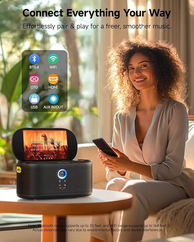 Karaoke Machine for Adults, with Lyrics Display, Karaoke System for YouTube, 280W Speaker, Autotune & EQ, Connect to TV, Portable PA System with 2 Wireless Microphones for Home Outdoor Party-BubblyBeeBaby