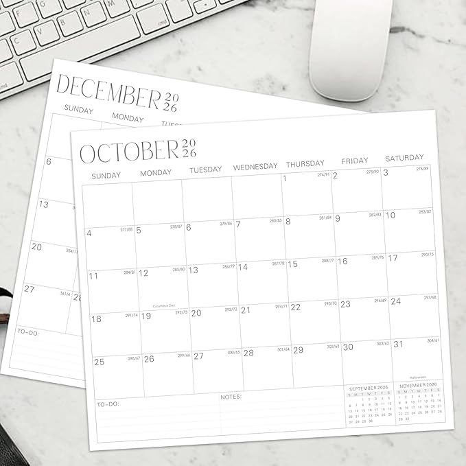 2025-2027 Magnetic Fridge Calendar 21 Monthly Magnetic Calendar for Refrigerator Planner Runs from October 2025 Until June 2027 Easy Organizing Markers Tearable (Simplicity)-BubblyBeeBaby