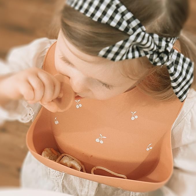 Moonkie Silicone Baby Bibs Set Of 2 | BPA Free Waterproof | Soft Flexible Adjustable Silicone Bibs for Babies & Toddlers(Frosted Mint/Celadon Green)-BubblyBeeBaby