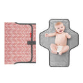 Babebay Waterproof Portable Diaper Changing Pad, Foldable Travel Changing Mat for Baby Girl Boy, Lightweight Travel Changing Station, Boho Geometric Pattern