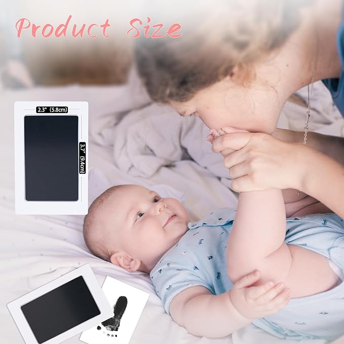 1-Pack Clean Touch Ink Pad for Baby Handprints and Footprints, Baby Footprint Kits,Inkless Hand and Footprint Kit,No Mess Ink Pad for Baby Hand and Footprints,Baby Shower Gifts for New Moms-BubblyBeeBaby