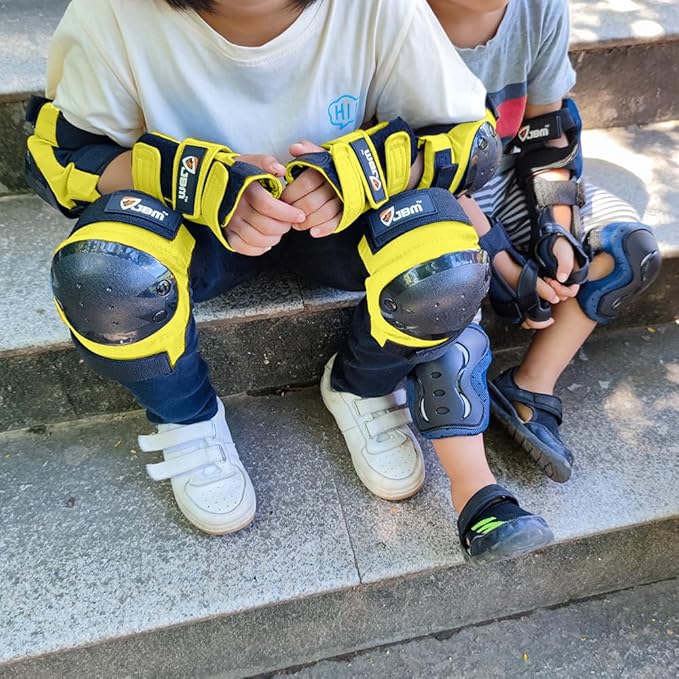JBM Adult & Kids Knee Pads Elbow Pads and Wrist Guards for Inline Skating, Roller Skating, Skateboarding, Scootering-BubblyBeeBaby