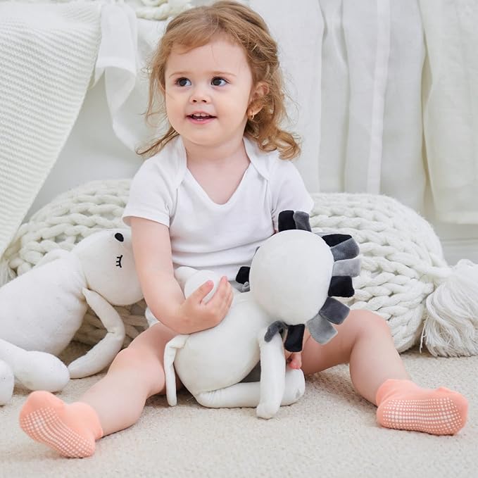 Zaples Baby Non Slip Grip Ankle Socks with Non Skid Soles for Infants Toddlers Kids Boys Girls-BubblyBeeBaby