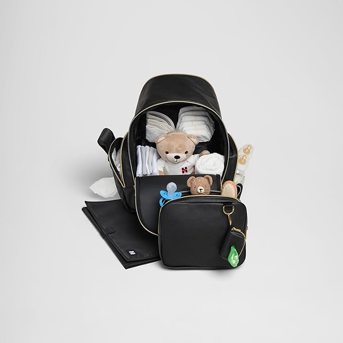 Huggies Signature Hug Pack Diaper Backpack, Dark Grey Heather, O/S-BubblyBeeBaby