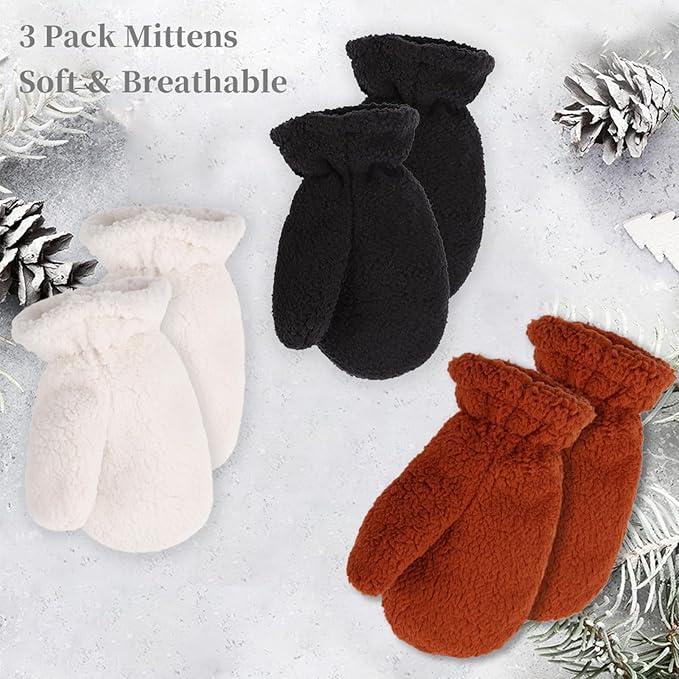 Zsedrut Baby Boys Winter Glove Warm Toddler Infant Girls Mittens Fleece Lined Gloves 1-7 Years-BubblyBeeBaby