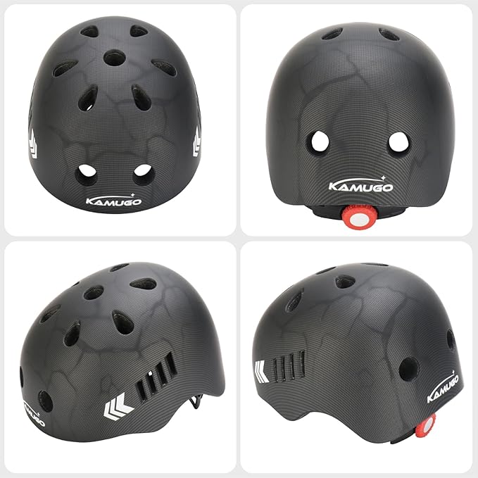 KAMUGO Kids Bike Helmet Set, Toddler Helmet for Ages 2-8 Boys Girls with Sports Protective Gear Set Knee Elbow Wrist Pads for Skateboard Cycling Scooter Rollerblading-BubblyBeeBaby