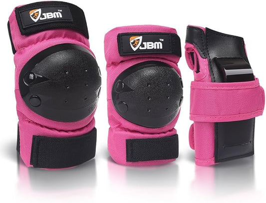 JBM Adult & Kids Knee Pads Elbow Pads and Wrist Guards for Inline Skating, Roller Skating, Skateboarding, Scootering-BubblyBeeBaby