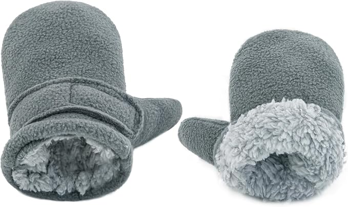 BAVST Baby Toddler Winter Mittens Girls Warm Fleece Lined Gloves Kids Sherpa Lined Mittens for Boys-BubblyBeeBaby