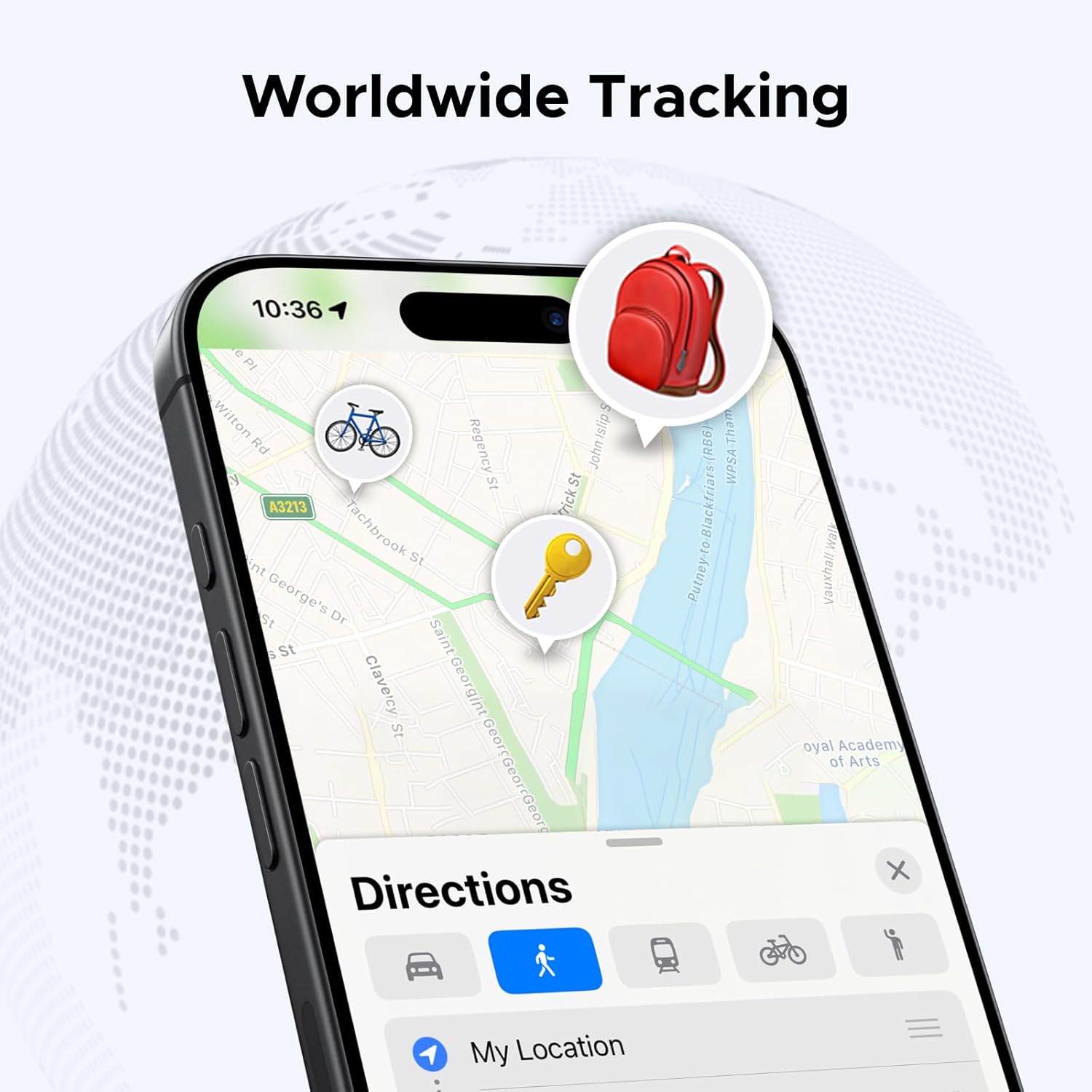 UGREEN FineTrack Smart Finder Compatible with Apple Find My (iOS Only) 2-Year Replaceable Battery Bluetooth Tracker Tags, Item Finder Smart Tag for Key Luggage Passport with Alarm& Left-Behind Remind
