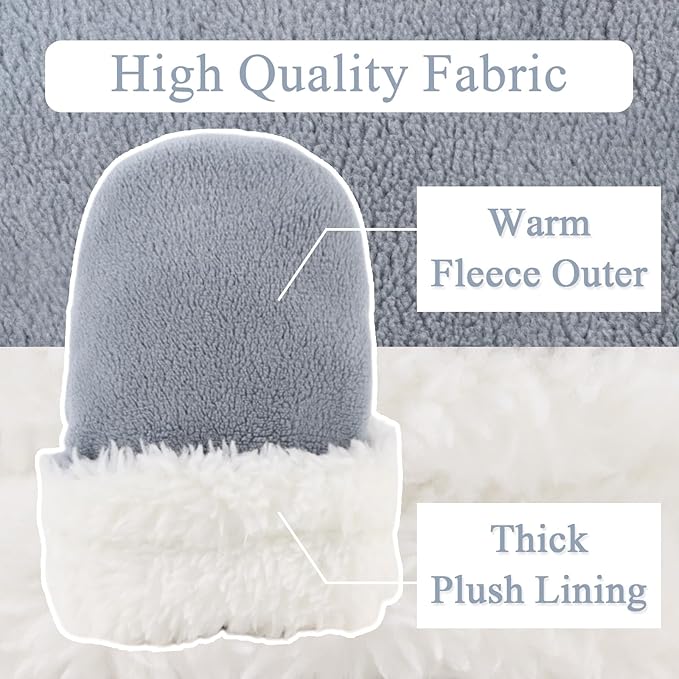 Zsedrut No Scratch Baby Mittens Toddler Infant Fleece Lined Gloves Winter Warm Mitten for Baby Boys Girls-BubblyBeeBaby