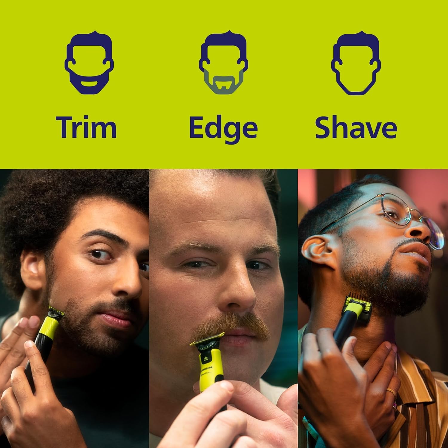 Philips Norelco OneBlade 360 with Connectivity Face & Body Hybrid Electric Trimmer & Shaver, QP4631/90 + Philips Norelco Genuine OneBlade 360 Blade Replacement Blades, 2 Count, QP420/80