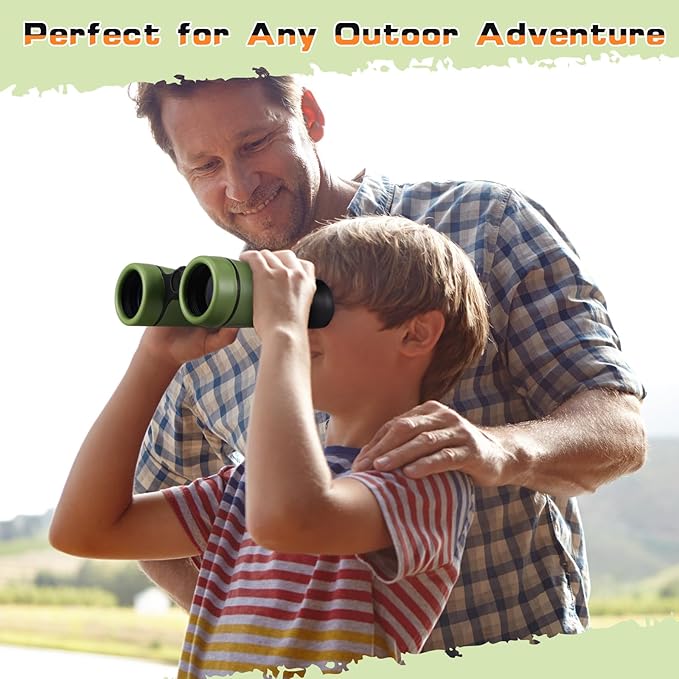 12 Pack Kid Binoculars Shockproof Mini Compact Binoculars Toys for Girls Boys Small Folding Telescope for Bird Watching Educational Learning Camping Birthday Gifts-BubblyBeeBaby