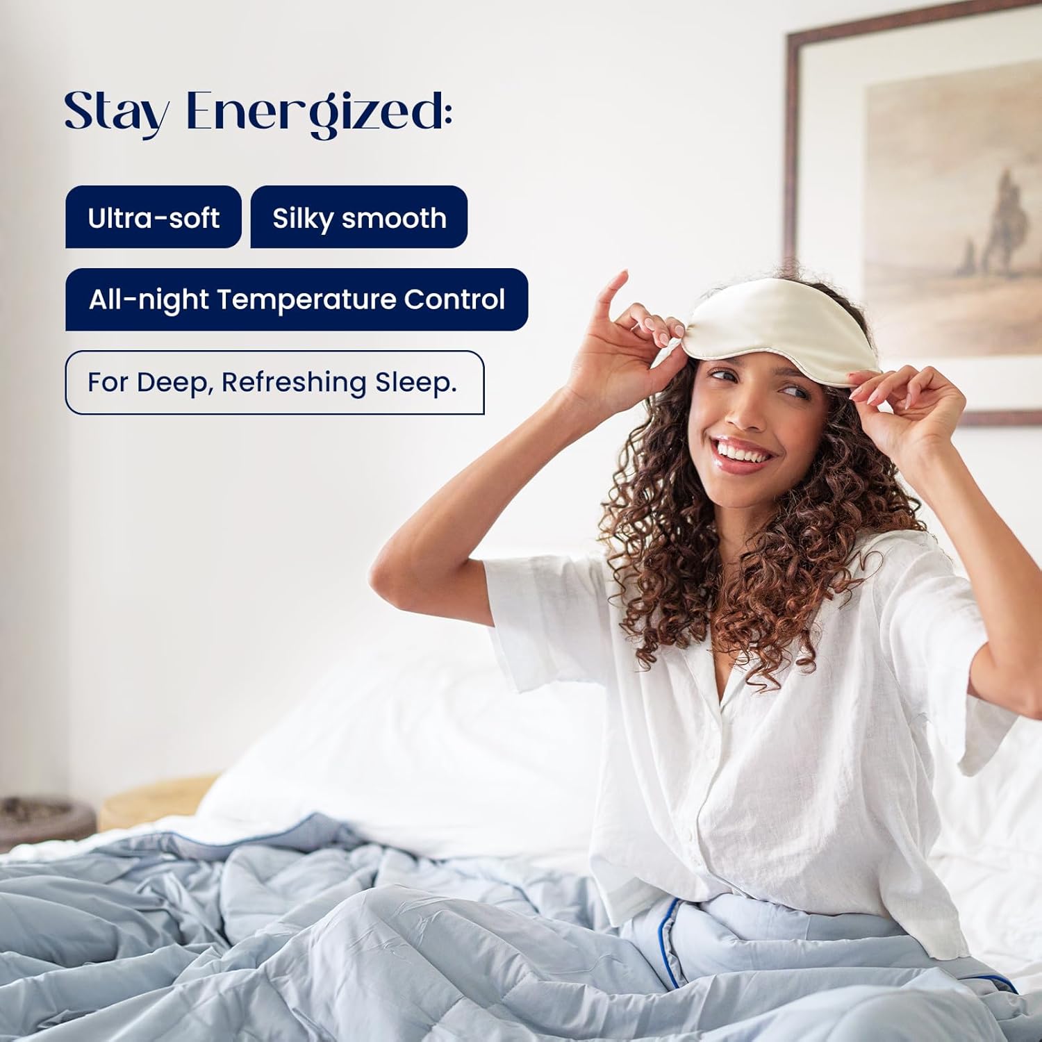 Dream Valley® Outlast® Deepsleep Cooling Comforter, Throw Size, NASA-Grade Space Technology Cooling Blanket for Hot Sleepers Night Sweats, Q-Max > 0.45 Aerocool™ Breathable, Lavender Fog, 60"x80"