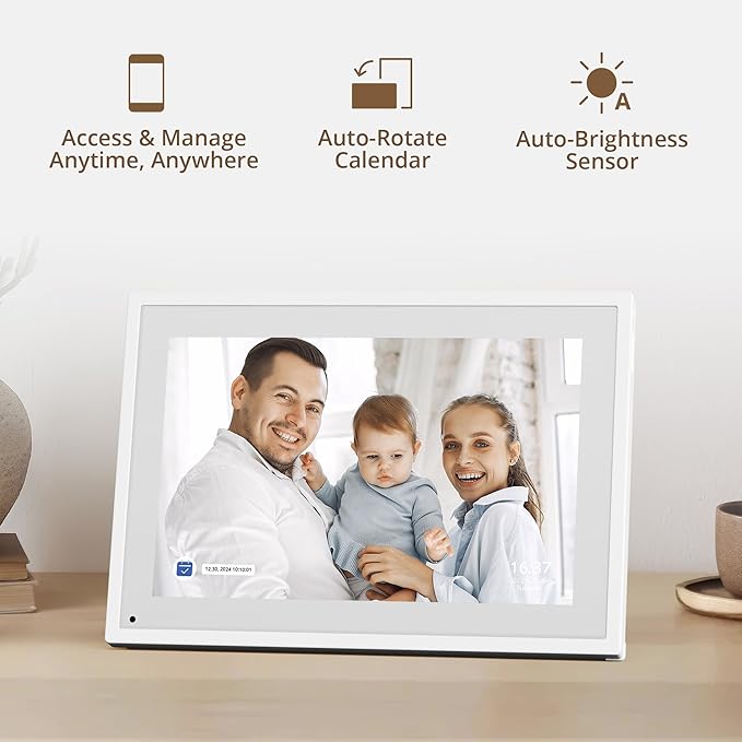 10.1" Digital Calendar Chore Chart – 1080P Full HD Interactive Touchscreen, Smart Family Planner, Hearth Display Digital Wall & Desk Mountable for Seamless Scheduling-BubblyBeeBaby