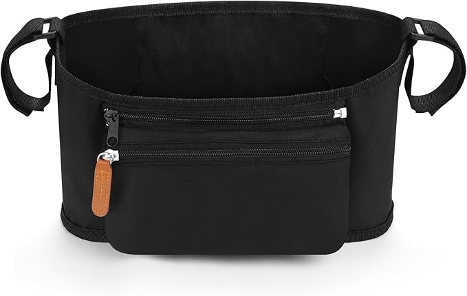 Accmor Universal Stroller Organizer with Detachable Phone Bag, Stroller Bag Caddy Organizer Stroller Accessories for Uppababy, Baby Jogger, Nuna, Doona, Britax Strollers-BubblyBeeBaby