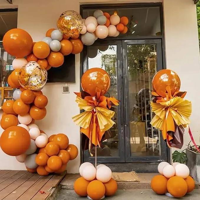 140pcs Orange Round Balloons Different Sizes 18 12 10 5 Inch Latex Balloons for Arch Decoration Party Balloon Kit for Graduation Birthday Party Wedding Balloon Baby Shower Decoration-BubblyBeeBaby