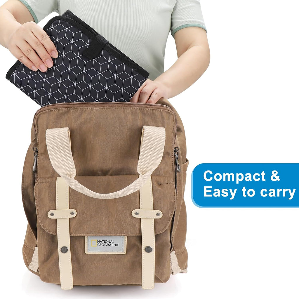 Accmor Portable Diaper Changing Pad, Waterproof Baby Changing Mat, Foldable Portable Travel Changing Pads for Baby, Black