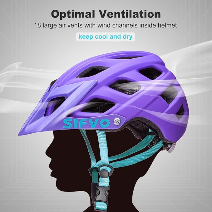 Kids Bike Helmet, SIFVO Kids Helmet 8+ Boys and Girls Bike Helmet with Cool Visor, Bike Helmets for Kids, Youth Bike Helmet Kids Mountain Bike Helmet Lightweight and Sturdy【55-58cm】-BubblyBeeBaby