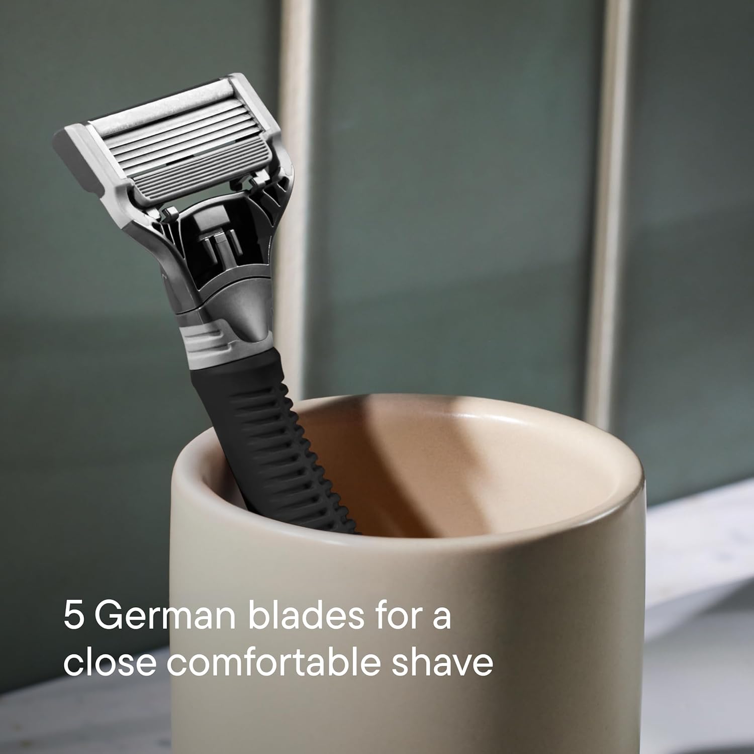Harry's Shaving Kit for Men - Razor Handle and 3 Razor Blade Refill Cartridges - Charcoal