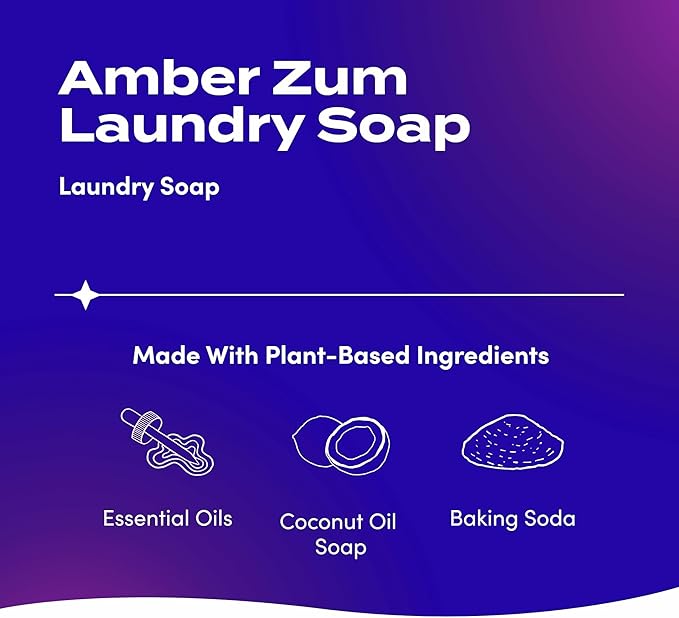 Indigo Wild Zum Clean Laundry Soap - Plant-Based Liquid Laundry Soap - Contains Baking Soda, Essential Oils & Saponified Coconut Oil - Amber - 64 fl oz-BubblyBeeBaby