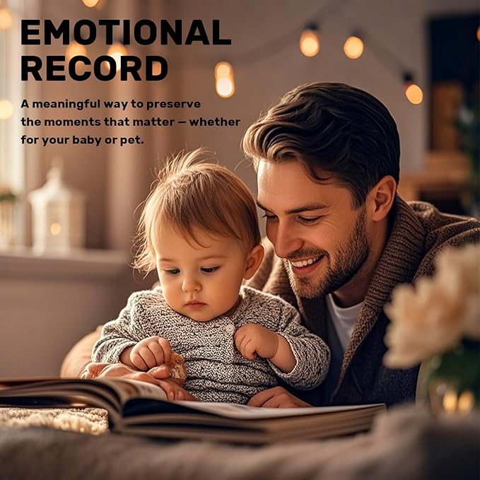 2-Pack Inkless Baby Hand and Footprint Kit with Mess-Free Ink Pad – Baby Safe Ink Pad for Hand, Foot & Paw Prints – Newborn Footprint & Paw Print Kit for Dogs and Cats – 8 Cards(Jet Black, L)-BubblyBeeBaby