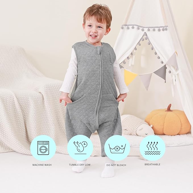 HOMEAL Toddler Sleep Sacks, 2t & 3t, 1.0 TOG Baby Sleep Sack with Legs - Wearable Blankets for Kids-BubblyBeeBaby