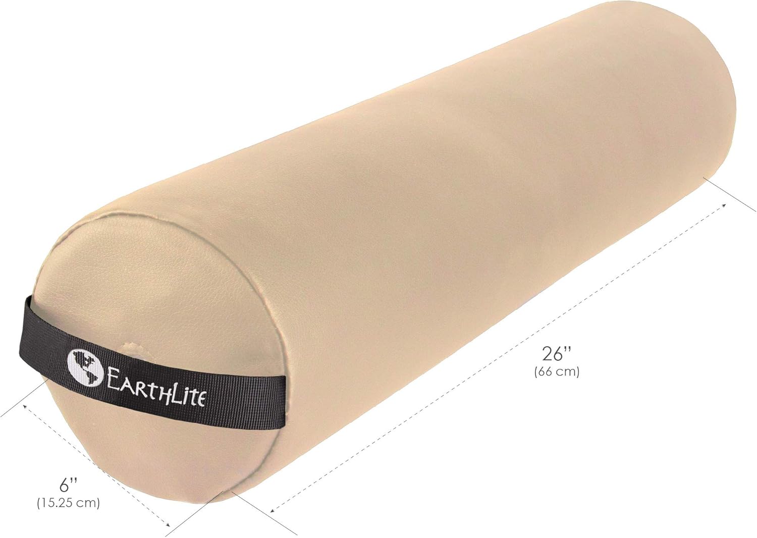 EARTHLITE Bolster Pillow Stowaway – Inflatable Massage, Travel & Leg Bolster, 100% PU Upholstery incl. Carry Strap/Adjustable Firmness/Back Pain Relief