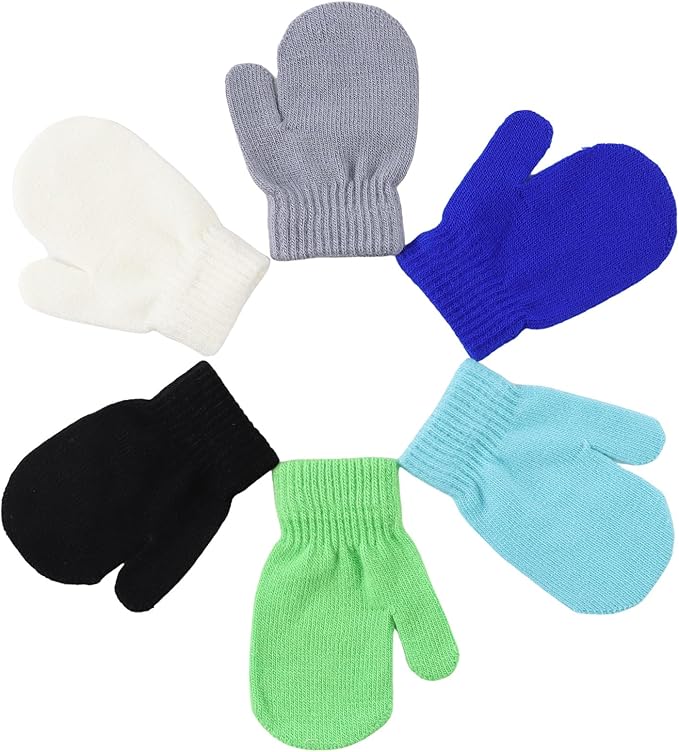 Baby Winter Mittens Toddler Stretch Knit Gloves Magic Warm Glove for Baby Boys Girls-BubblyBeeBaby