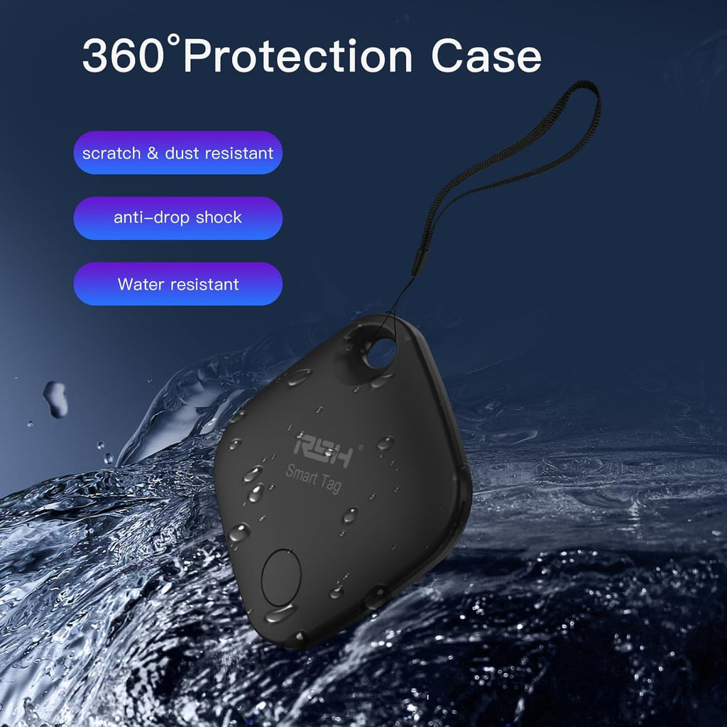 Air Tracker Tag 4 Pack Bluetooth Luggage Tracker tag Locator Works with Apple Find My,Smart Tracker for Suitcase, Bag, Backpack, Wallet,Replaceable Battery Smart tag Item Finder