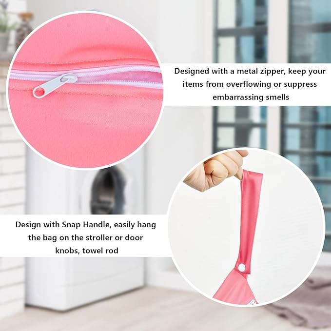 2 Pcs Large Travel Laundry Bag Waterproof Wet Dry Bag Washable Dirty Clothes Bag Bathing Suit Workout Bag for Gym Clothes Laundry Wet Clothes Swimming Yoga-BubblyBeeBaby