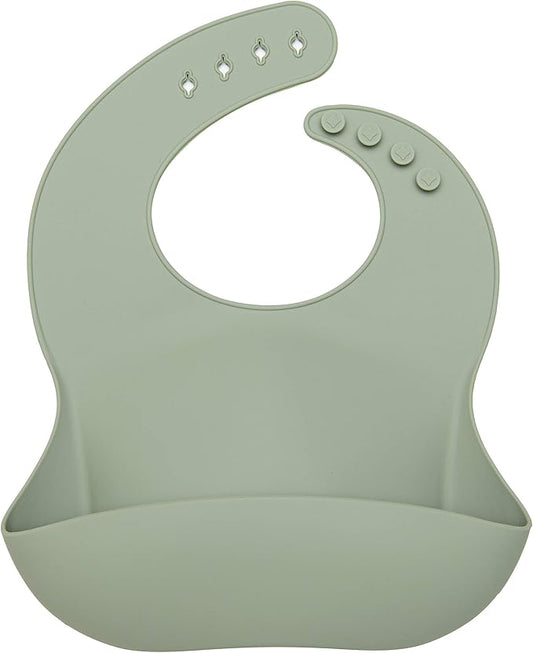 Loulou Lollipop Soft, Waterproof Silicone Feeding Bib-BubblyBeeBaby