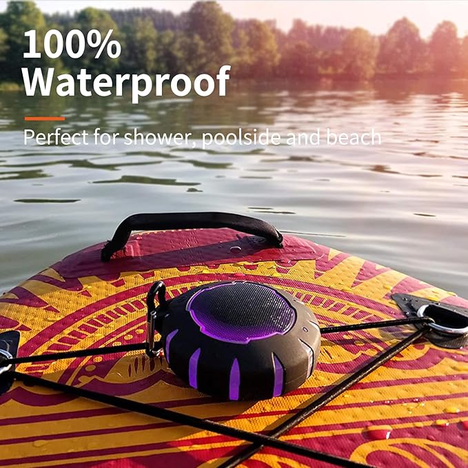 HEYSONG Waterproof Shower Bluetooth Speaker, Durable & Portable with Clear Sound, Ideal for Shower, Pool, Beach & Kayaking – Great Gift for All Ages-BubblyBeeBaby