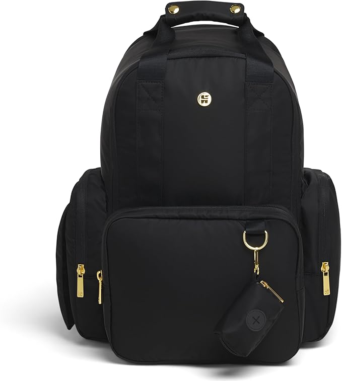 Huggies Signature Hug Pack Diaper Backpack, Black, O/S-BubblyBeeBaby