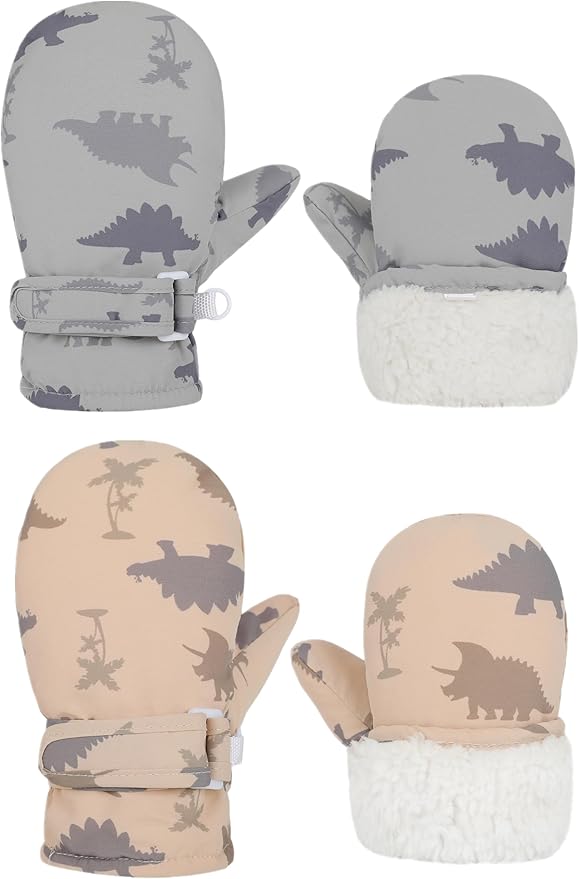 Toddler Gloves Kids Mittens Winter Warm Lined Fleece Gloves Waterproof Snow Baby Mitten for Boys Girls-BubblyBeeBaby