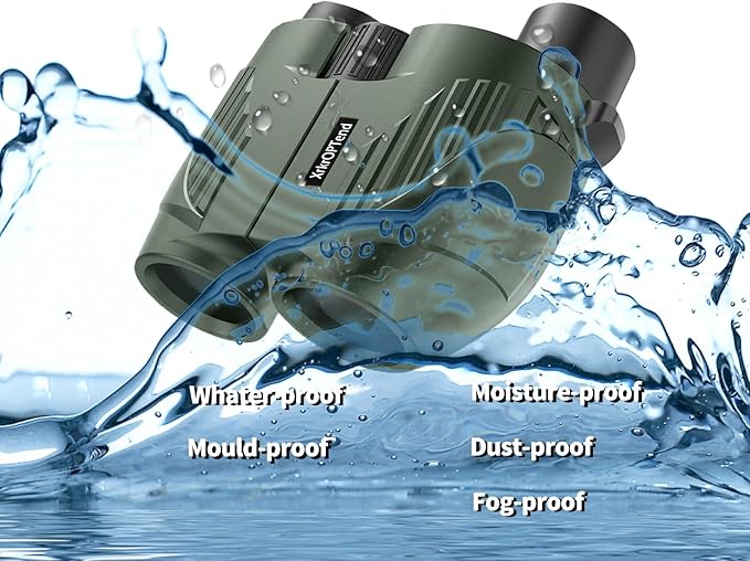 20x25 Compact Binoculars with Strap for Kids and Adults, Sharp Clear, Mini Low Weight Binoculars for Bird Watching,Hiking Outdoor, Cruise Ship,Concert-BubblyBeeBaby